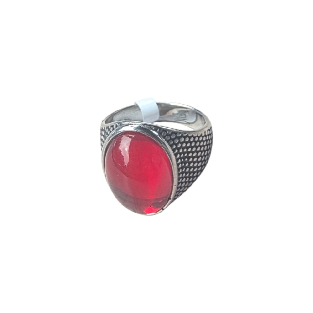 New Stainless Steel Men's Ring With Rws Srone Size 11